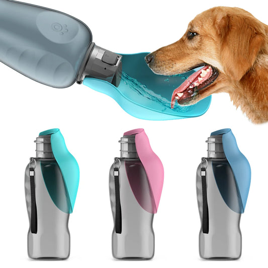 800ml Portable Dog Water Bottle for Large Breeds - Ideal for Outdoor Travel, Hiking, and Walking - Foldable Drinking Bowl for Golden Retrievers and Other Pets