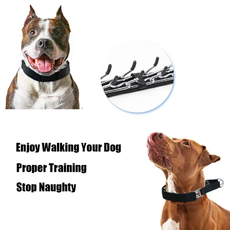 Professional Dog Training Prong Collar with Quick Release Buckle and Nylon Cover