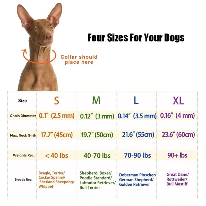 Professional Dog Training Prong Collar with Quick Release Buckle and Nylon Cover