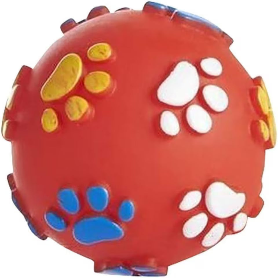 Pups & Pets Interactive Dog Toys – Dumbbell & Paw Ball  with Squeaker