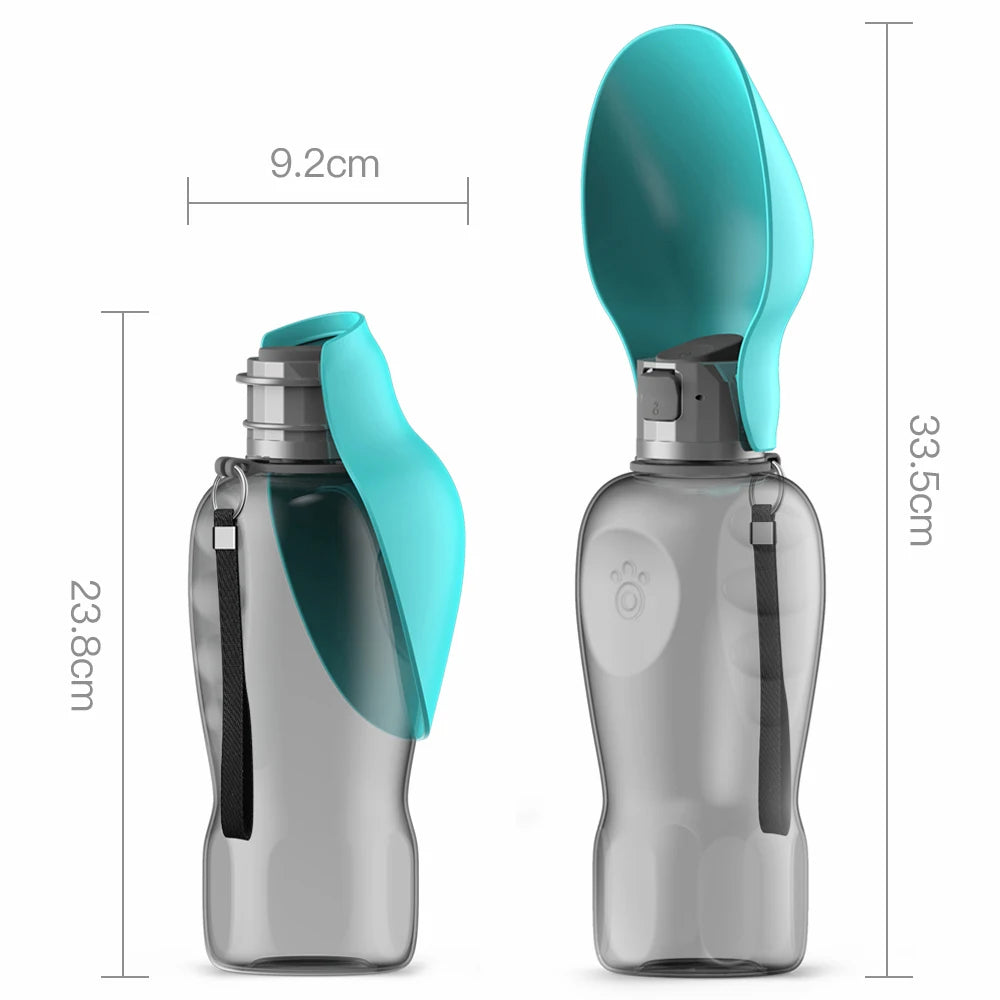 800ml Portable Dog Water Bottle for Large Breeds - Ideal for Outdoor Travel, Hiking, and Walking - Foldable Drinking Bowl for Golden Retrievers and Other Pets