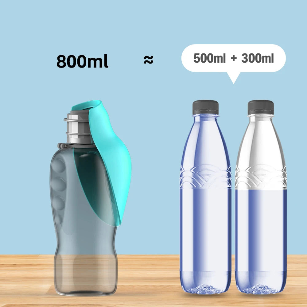 800ml Portable Dog Water Bottle for Large Breeds - Ideal for Outdoor Travel, Hiking, and Walking - Foldable Drinking Bowl for Golden Retrievers and Other Pets